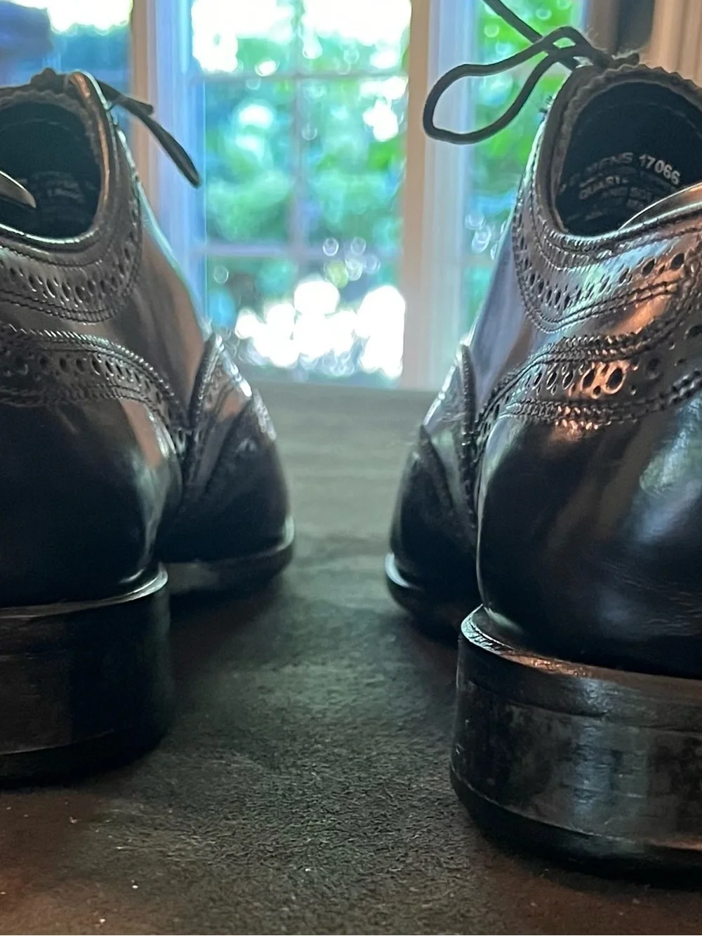 Florsheim Black Leather Wingtip Brogues